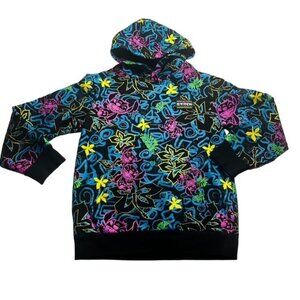 Disney Stitch Neon Aloha Hoodie Sweatshirt Size 9-10 Years